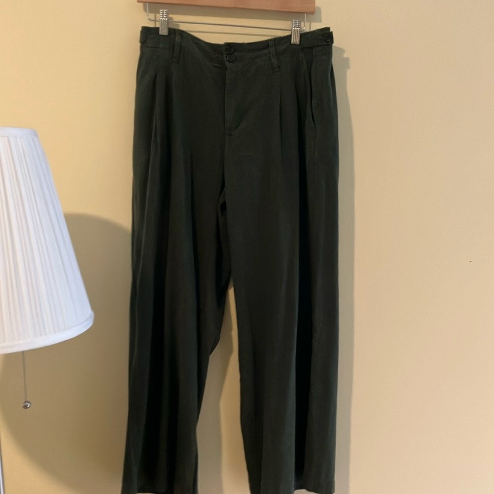 AE Green Linen Blend Trousers Brand New Size 6 Short